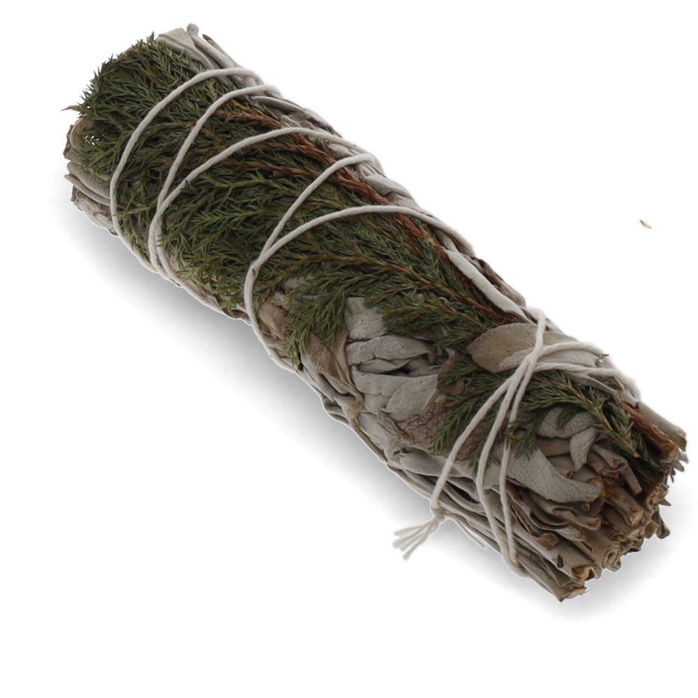 1 bunch Smudge Stick- White Sage and Cedar 10cm (+/-20gms)