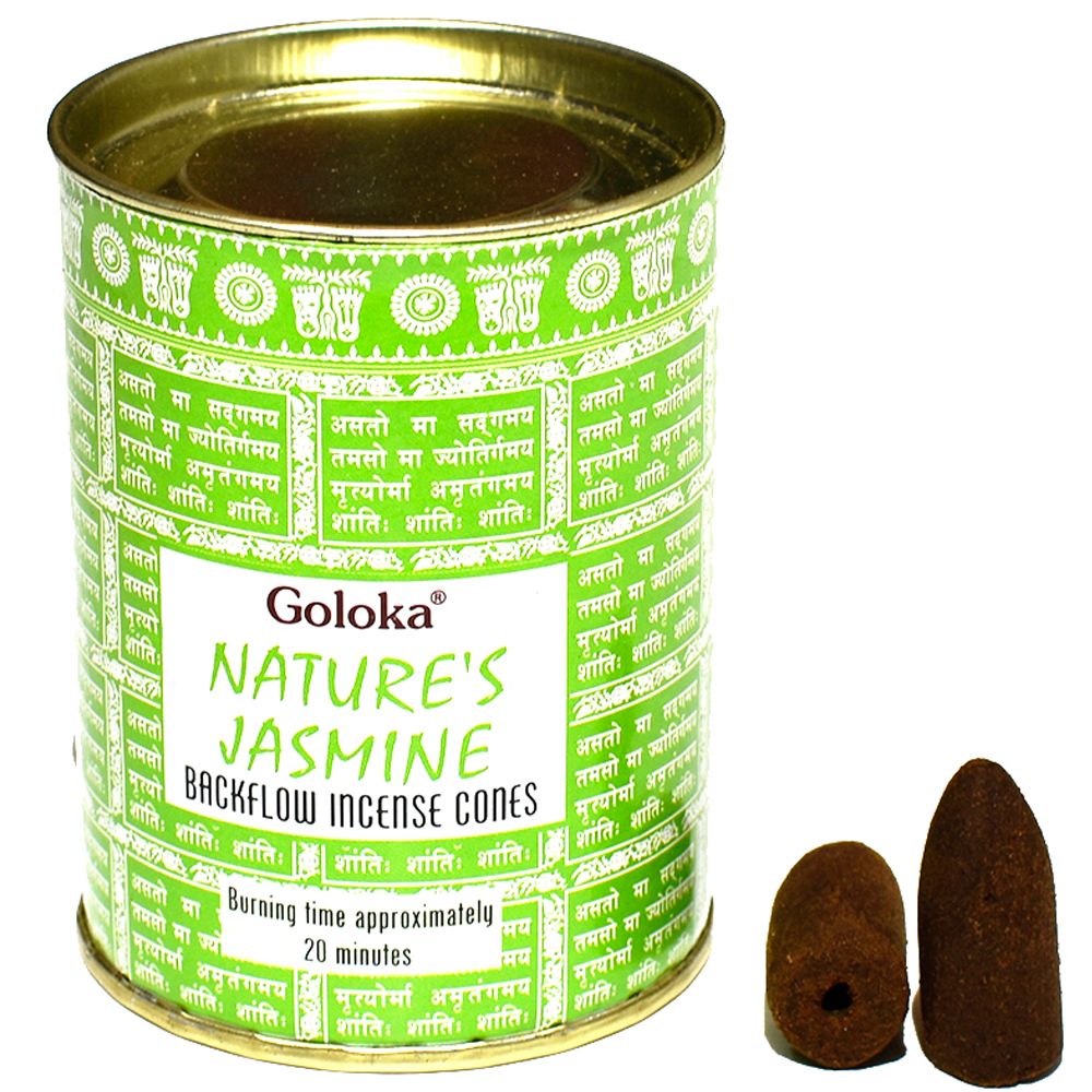 Goloka - Natures Jasmine Backflow Incense Cones