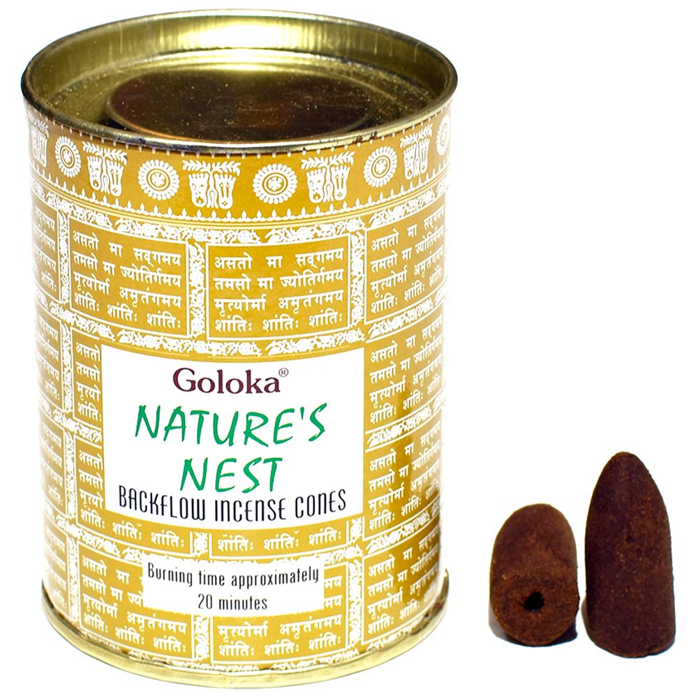 Goloka - Natures Nest Backflow Incense Cones