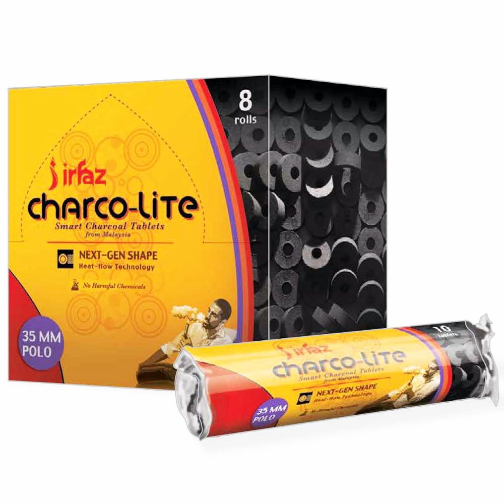 Charcoal - IRFAZ Charco-Lite Polo 35mm Quick Lite 80 Tablets