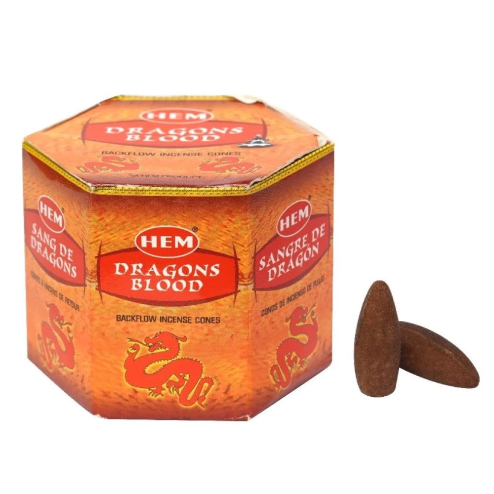 HEM - Dragon's Blood Backflow Incense Cones