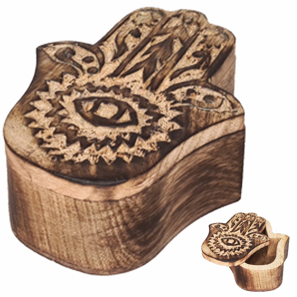Storage Box - Hamsa Hand C Wooden Box
