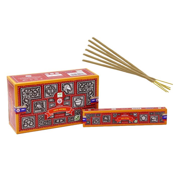 Satya Super Hit Desi Aroma Incense Sticks 15g – Perfumed Masala Incense Made in India