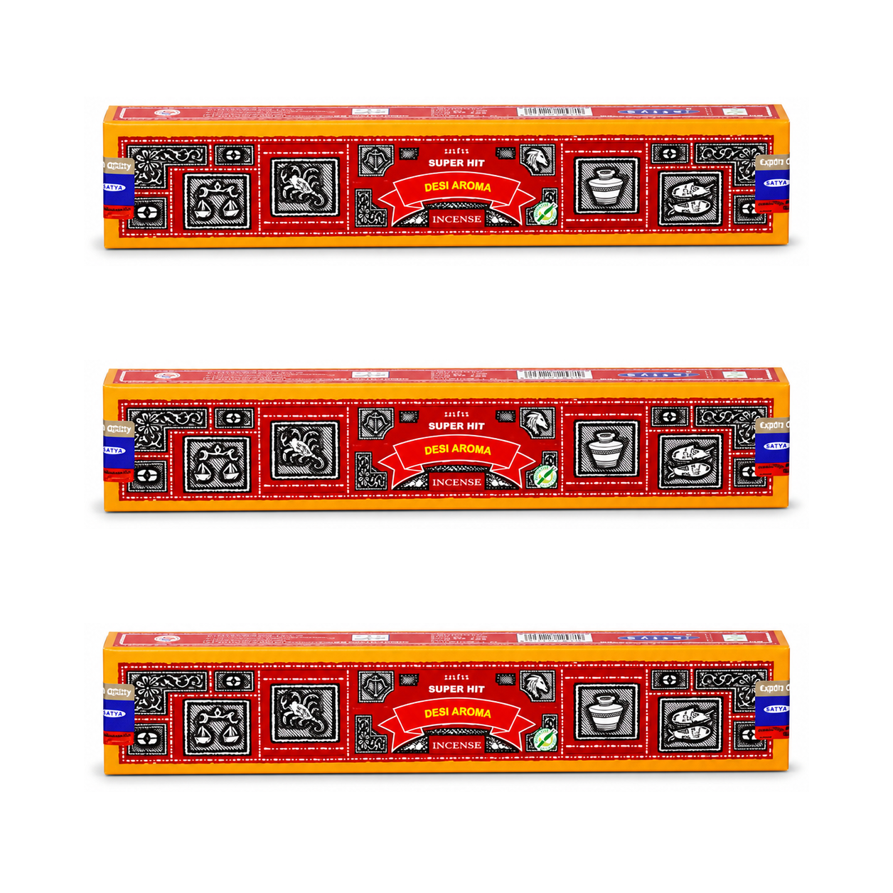 Satya Super Hit Desi Aroma Incense Sticks 15g – Perfumed Masala Incense Made in India