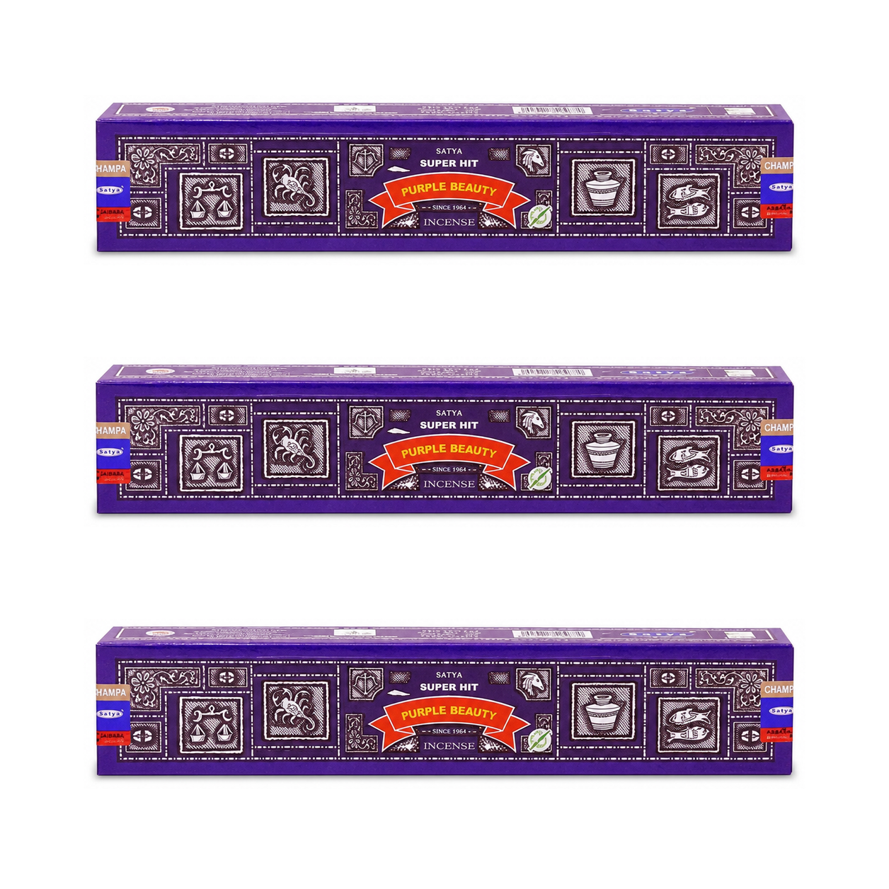 Satya Super Hit Purple Beauty Incense Sticks 15g – Perfumed Masala Incense Made in India