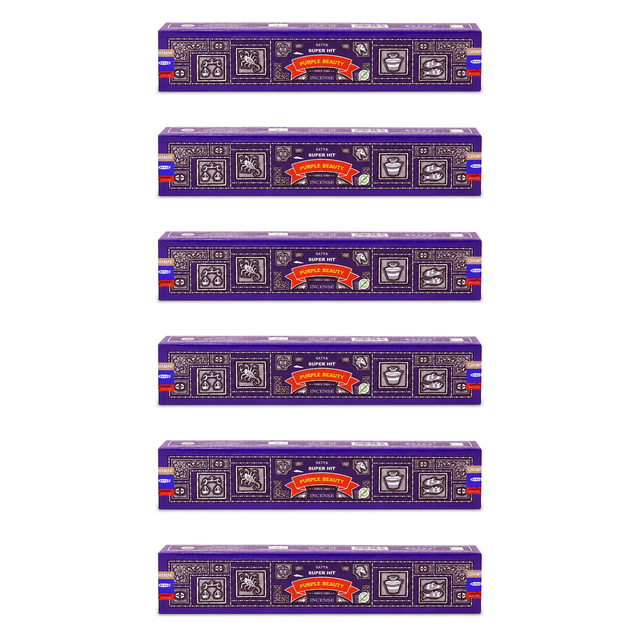 Satya Super Hit Purple Beauty Incense Sticks 15g – Perfumed Masala Incense Made in India