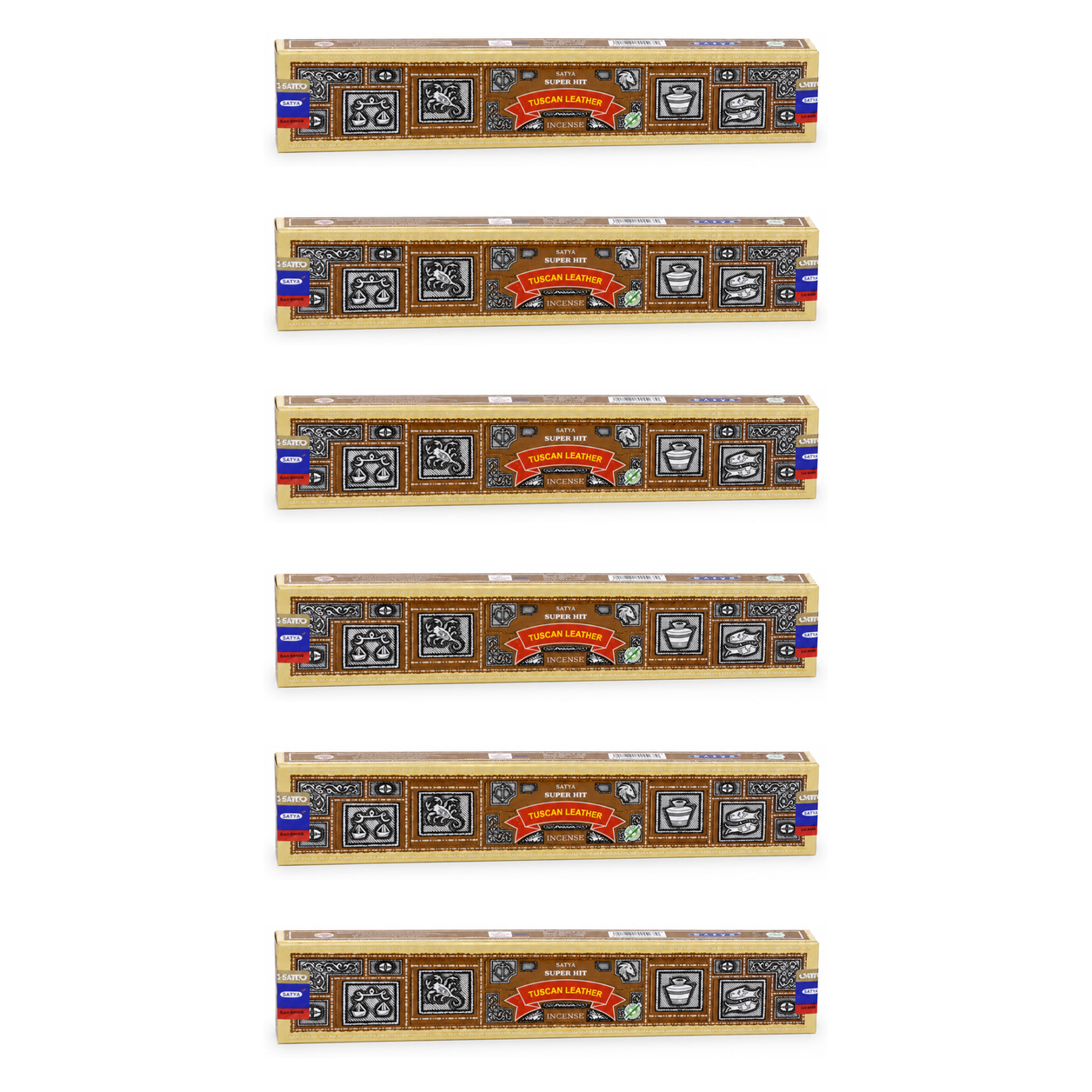 Satya Super Hit Tuscan Leather Incense Sticks 15g – Perfumed Masala Incense Made in India