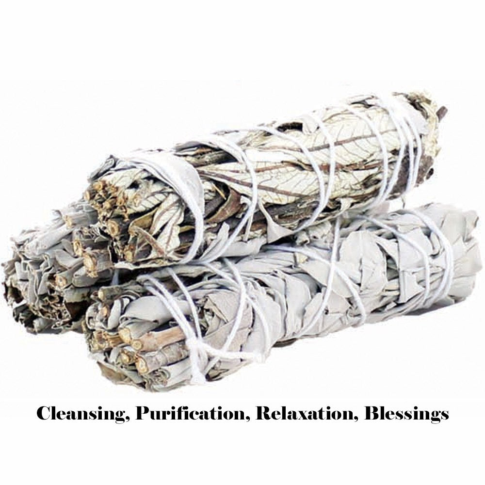 1 bunch SMUDGE STICK - White and Yerba Santa Sage 10cm