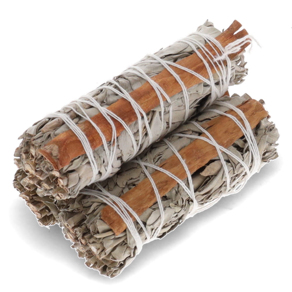 1 bunch SMUDGE STICK - White Sage and Cinnamon 10cm