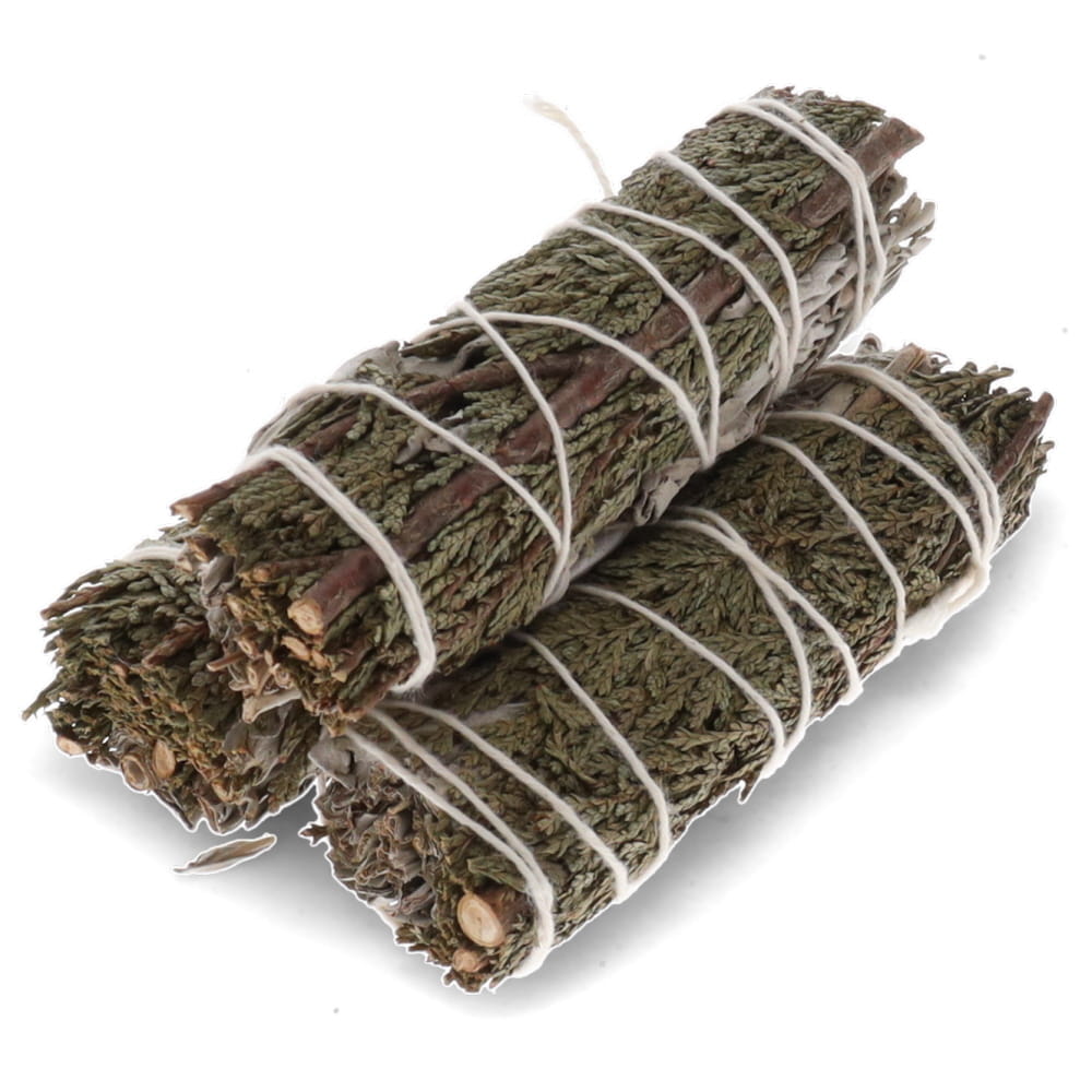 1 bunch SMUDGE STICK - White Sage and Cedar 10cm