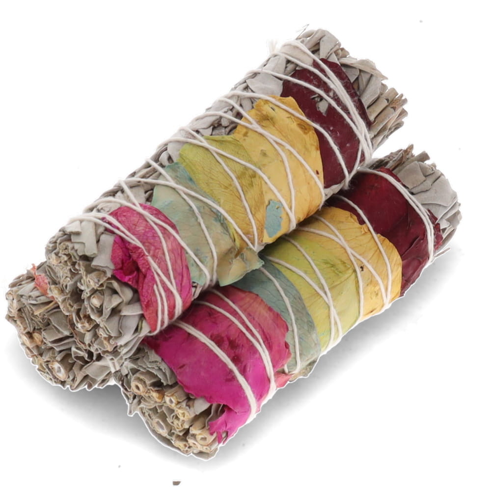 1 bunch SMUDGE STICK - Rose Petals Sage 10cm