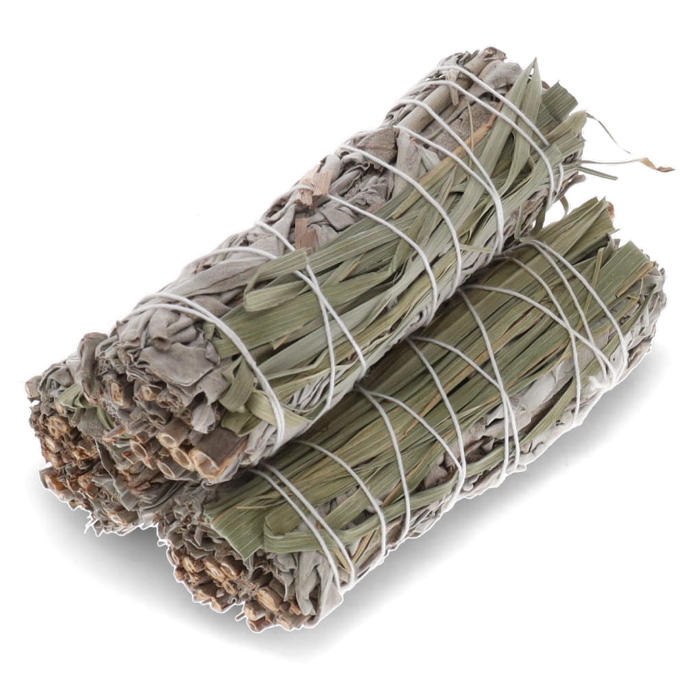 1 bunch SMUDGE STICK - White Sage & Lemongrass Mix 10cm