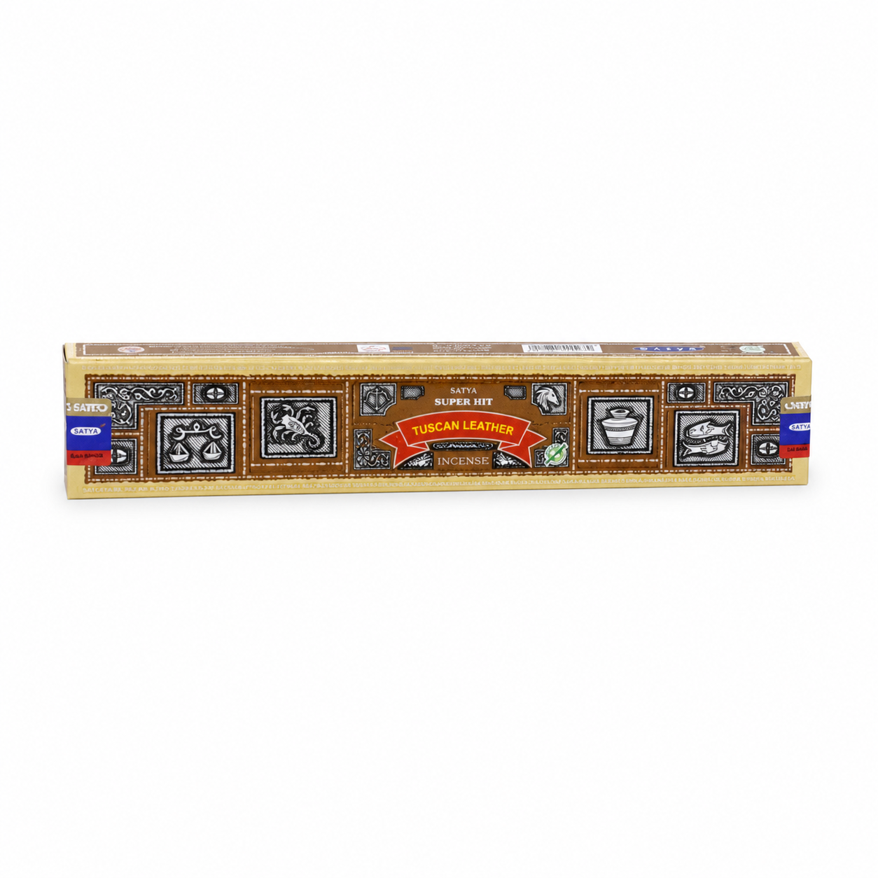 Satya Super Hit Tuscan Leather Incense Sticks 15g – Perfumed Masala Incense Made in India