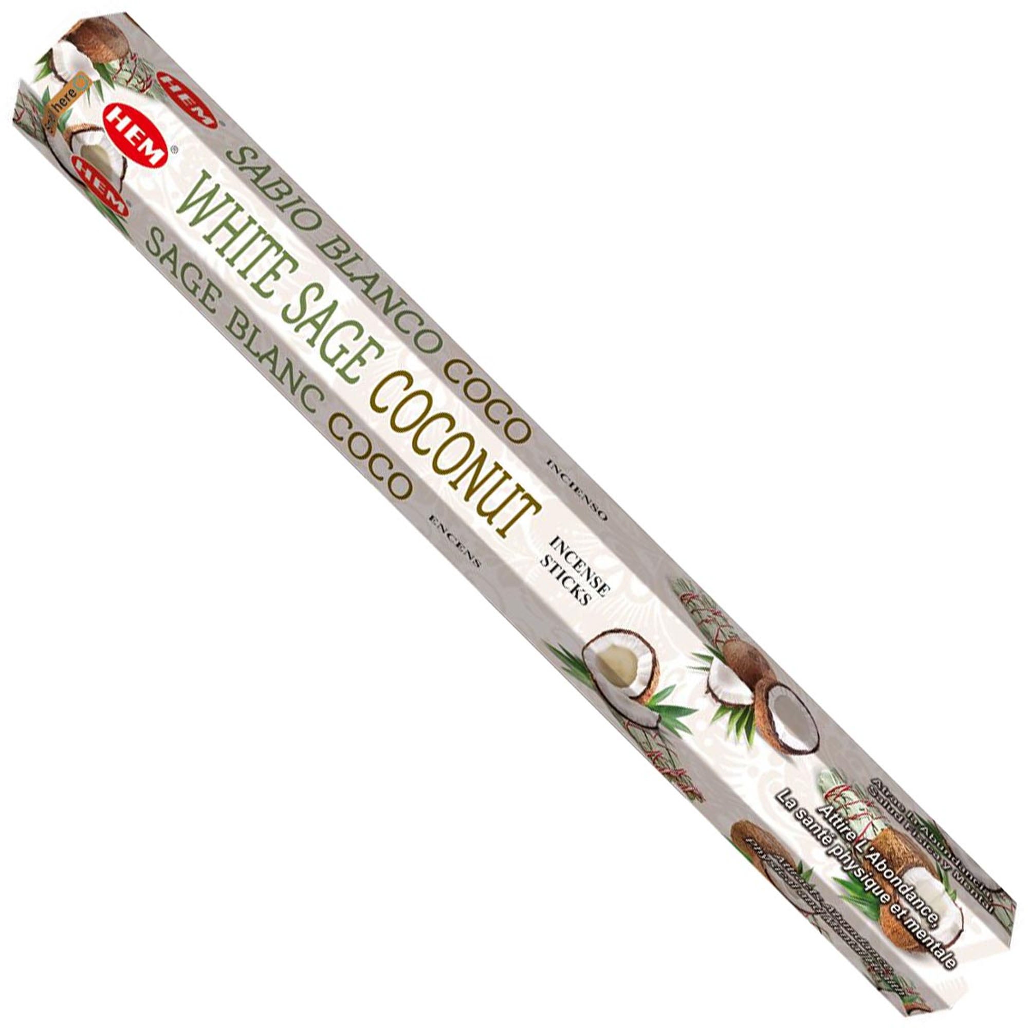 Hem - Hexagon - White Sage Coconut Incense Sticks
