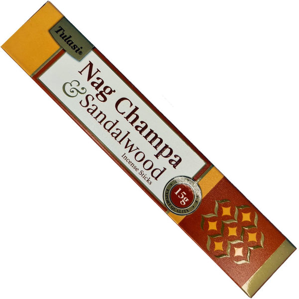 Tulasi Nag Champa and Sandalwood Incense 15 Sticks